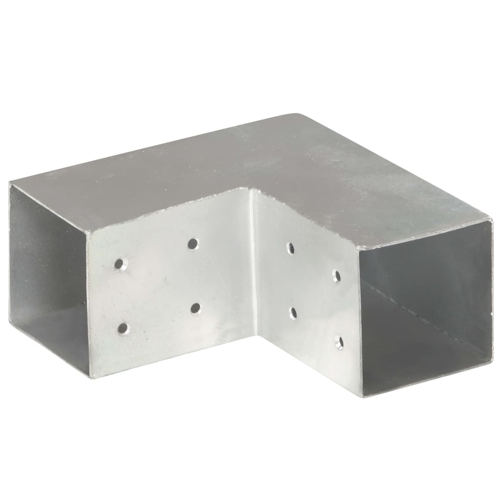 vidaXL Conector de grindă, formă L, 81 x 81 mm, metal galvanizat
