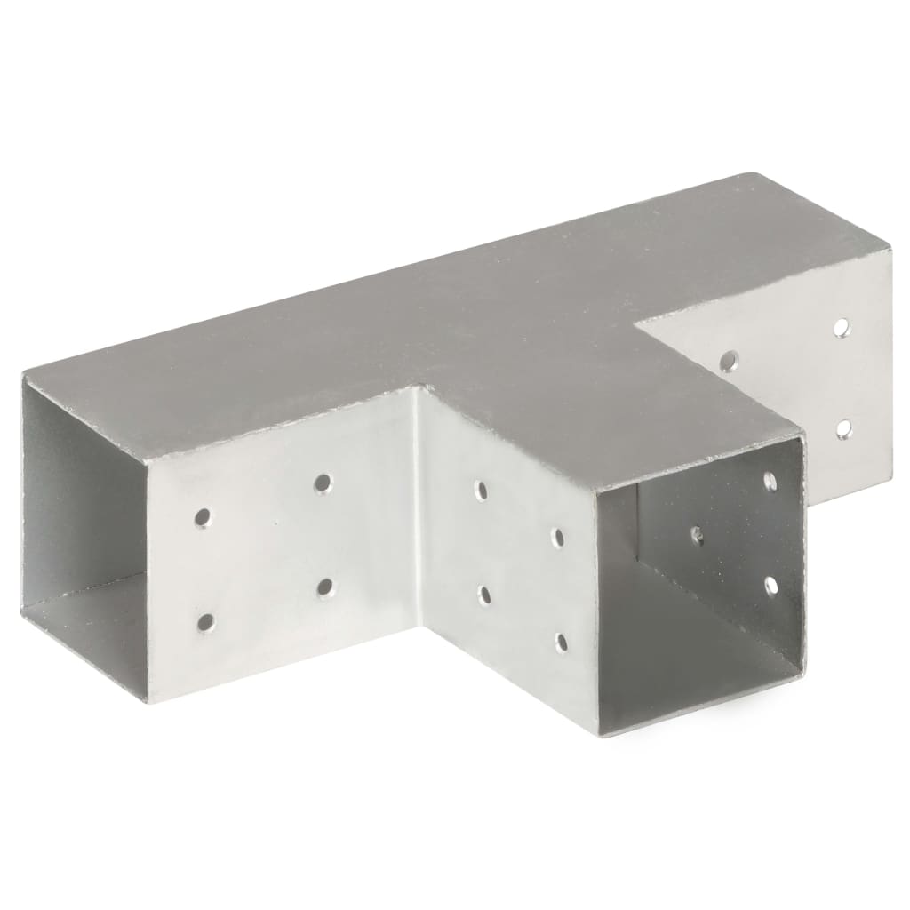vidaXL Conector de grindă, formă T, 81 x 81 mm, metal galvanizat