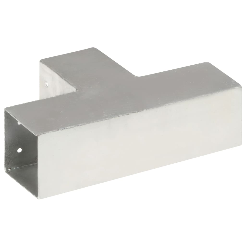vidaXL Conector de grindă, formă T, 81 x 81 mm, metal galvanizat