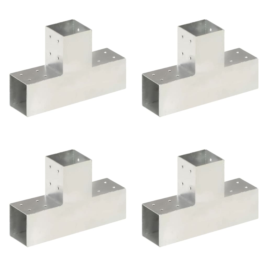 vidaXL Conectori de grindă, formă T, 4 buc, 81x81 mm, metal galvanizat vidaXL Conectori de grindă, formă T, 4 buc, 81x81 mm, metal galvanizat