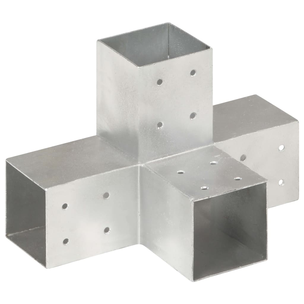 vidaXL Conectori de grindă, formă X, 4 buc, 81x81 mm, metal galvanizat vidaXL Conectori de grindă, formă X, 4 buc, 81x81 mm, metal galvanizat