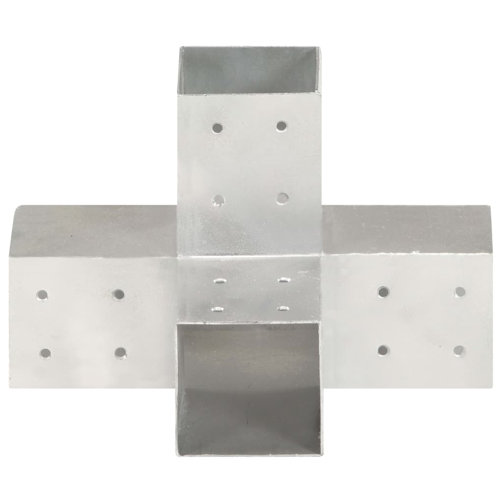vidaXL Conectori de grindă, formă X, 4 buc, 81x81 mm, metal galvanizat vidaXL Conectori de grindă, formă X, 4 buc, 81x81 mm, metal galvanizat