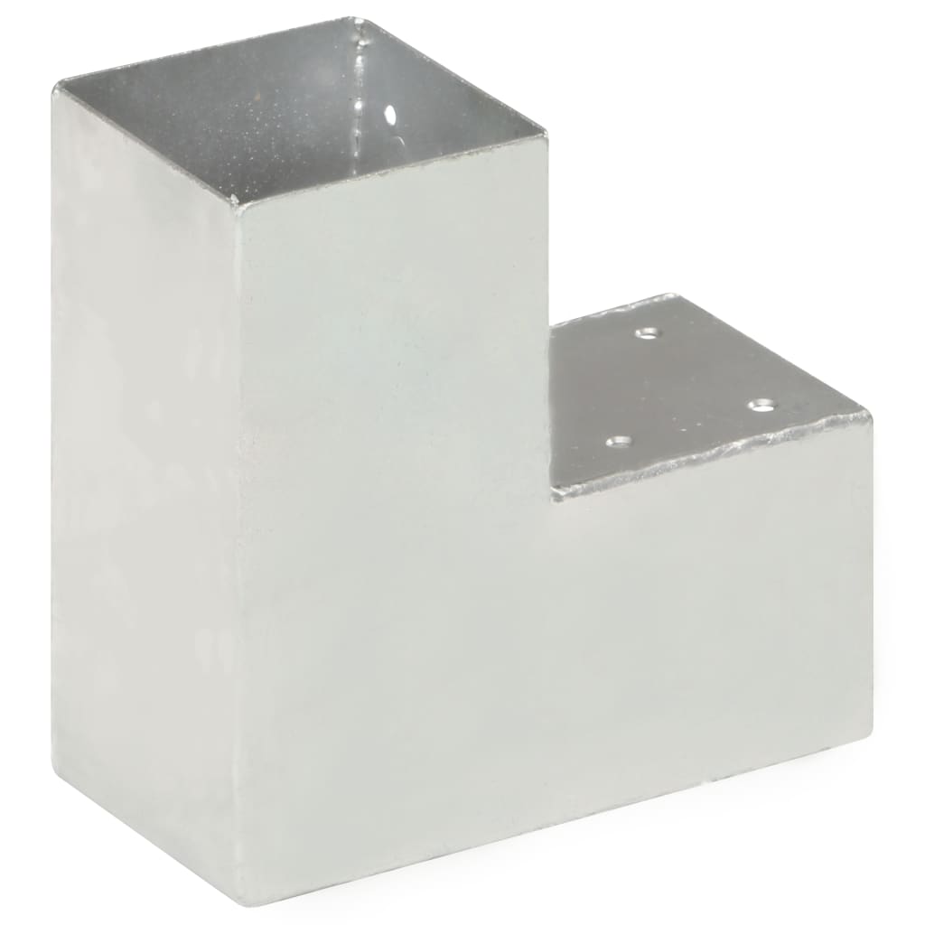 vidaXL Conectori de grindă, formă L, 4 buc, 91x91 mm, metal galvanizat