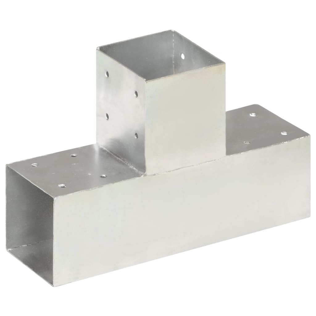 vidaXL Conectori de grindă, 4 buc, formă T, 91x91 mm, metal galvanizat vidaXL Conectori de grindă, 4 buc, formă T, 91x91 mm, metal galvanizat