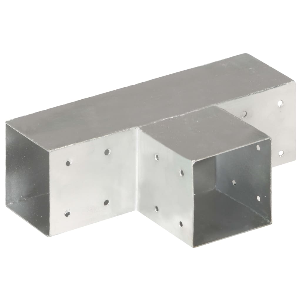 vidaXL Conectori de grindă, 4 buc, formă T, 91x91 mm, metal galvanizat vidaXL Conectori de grindă, 4 buc, formă T, 91x91 mm, metal galvanizat