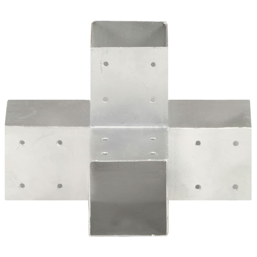vidaXL Conectori de grindă, formă X, 4 buc, 91x91 mm, metal galvanizat vidaXL Conectori de grindă, formă X, 4 buc, 91x91 mm, metal galvanizat