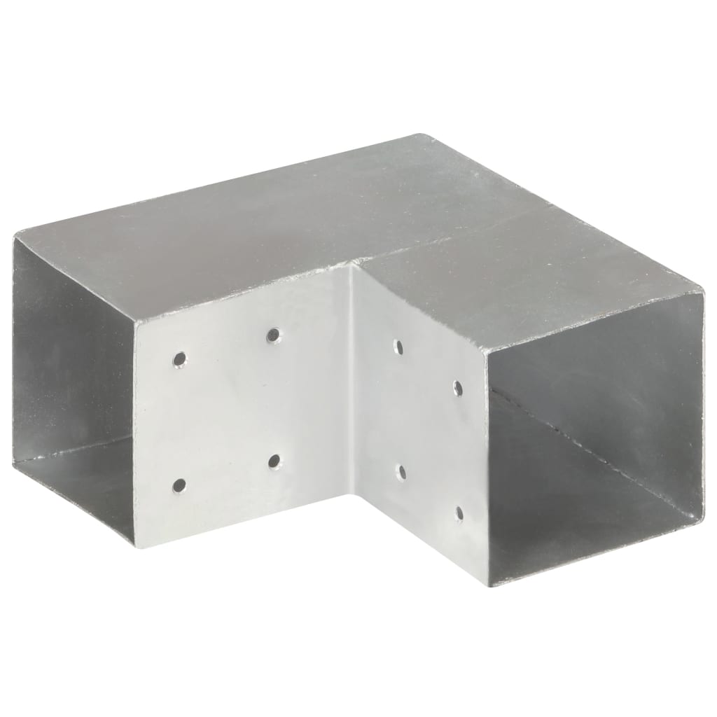 vidaXL Conectori grindă, formă L, 4 buc, 101x101 mm, metal galvanizat vidaXL Conectori grindă, formă L, 4 buc, 101x101 mm, metal galvanizat