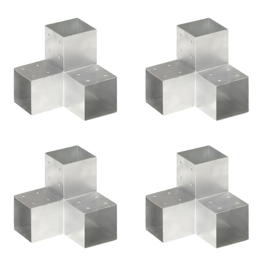 vidaXL Conectori grindă, formă Y, 4 buc, 101x101 mm, metal galvanizat