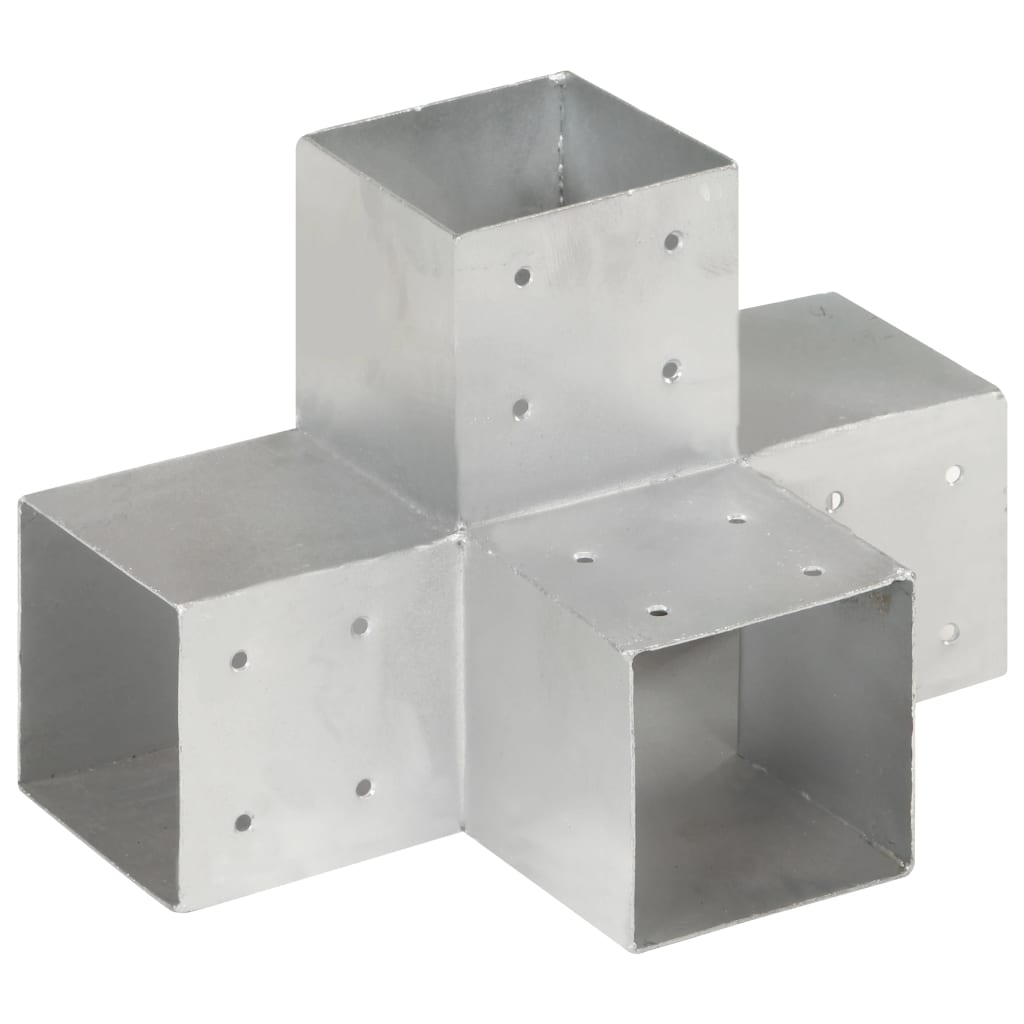 vidaXL Conector de grindă, formă X, 101 x 101 mm, metal galvanizat vidaXL Conector de grindă, formă X, 101 x 101 mm, metal galvanizat