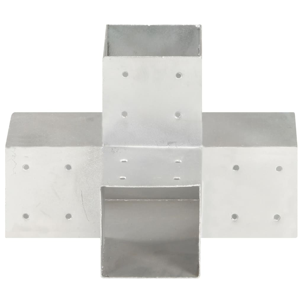 vidaXL Conectori grindă, formă X, 4 buc, 101x101 mm, metal galvanizat vidaXL Conectori grindă, formă X, 4 buc, 101x101 mm, metal galvanizat