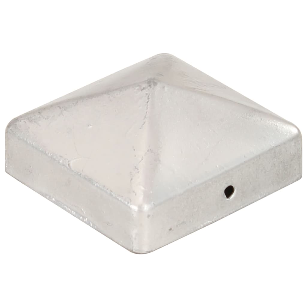 vidaXL Capace stâlpi de gard piramidă 6 buc. metal galvanizat 71x71 mm