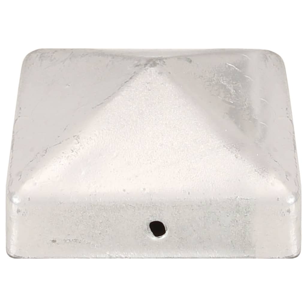 vidaXL Capace stâlpi de gard piramidă 6 buc. metal galvanizat 71x71 mm