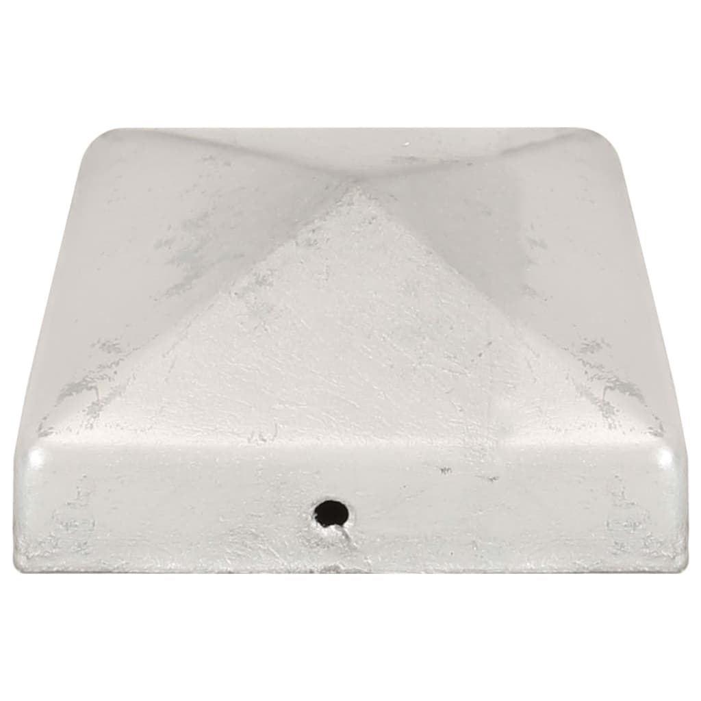 vidaXL Capace stâlpi de gard piramidă 6 buc. metal galvanizat 81x81 mm vidaXL Capace stâlpi de gard piramidă 6 buc. metal galvanizat 81x81 mm