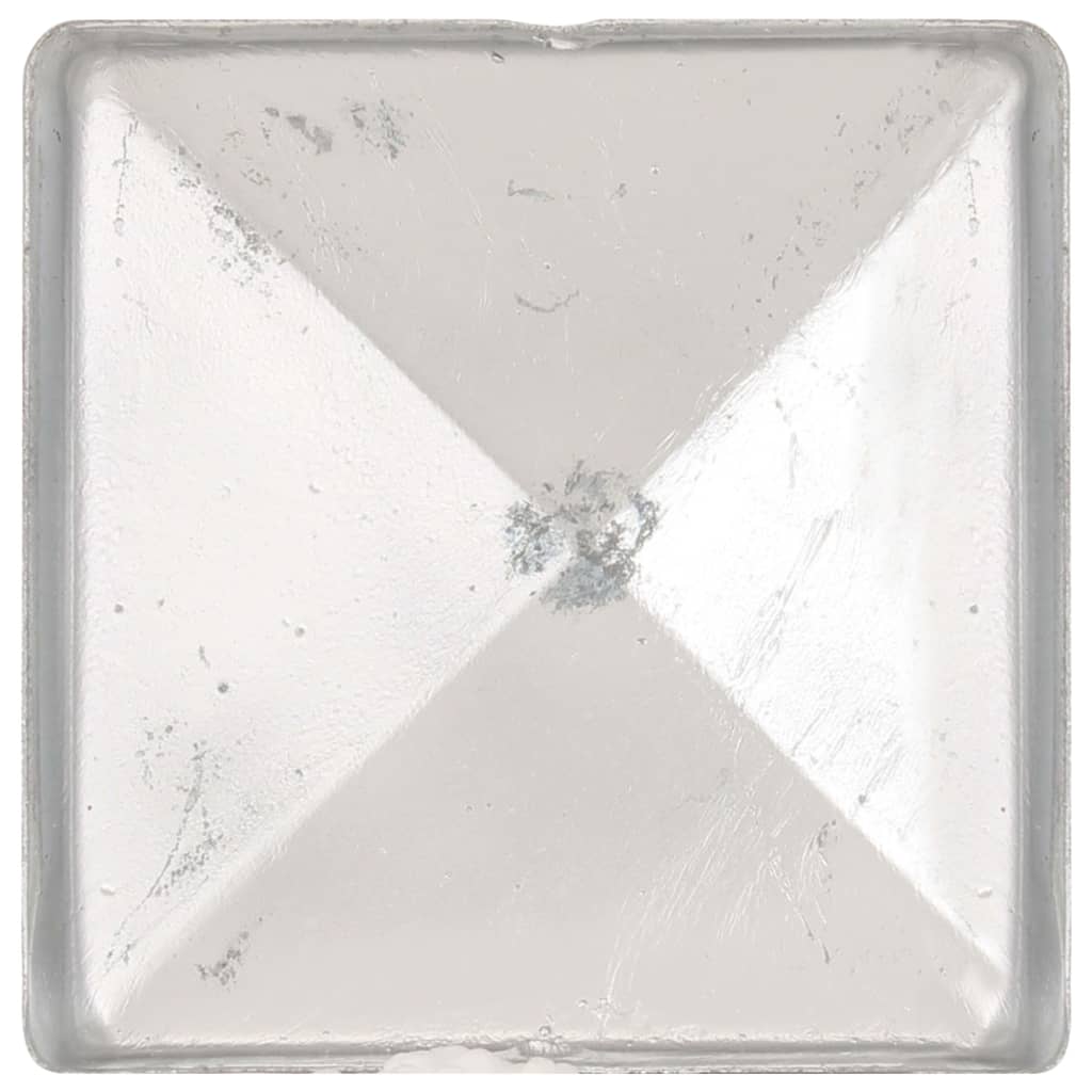vidaXL Capace stâlpi de gard piramidă 6 buc. metal galvanizat 81x81 mm vidaXL Capace stâlpi de gard piramidă 6 buc. metal galvanizat 81x81 mm