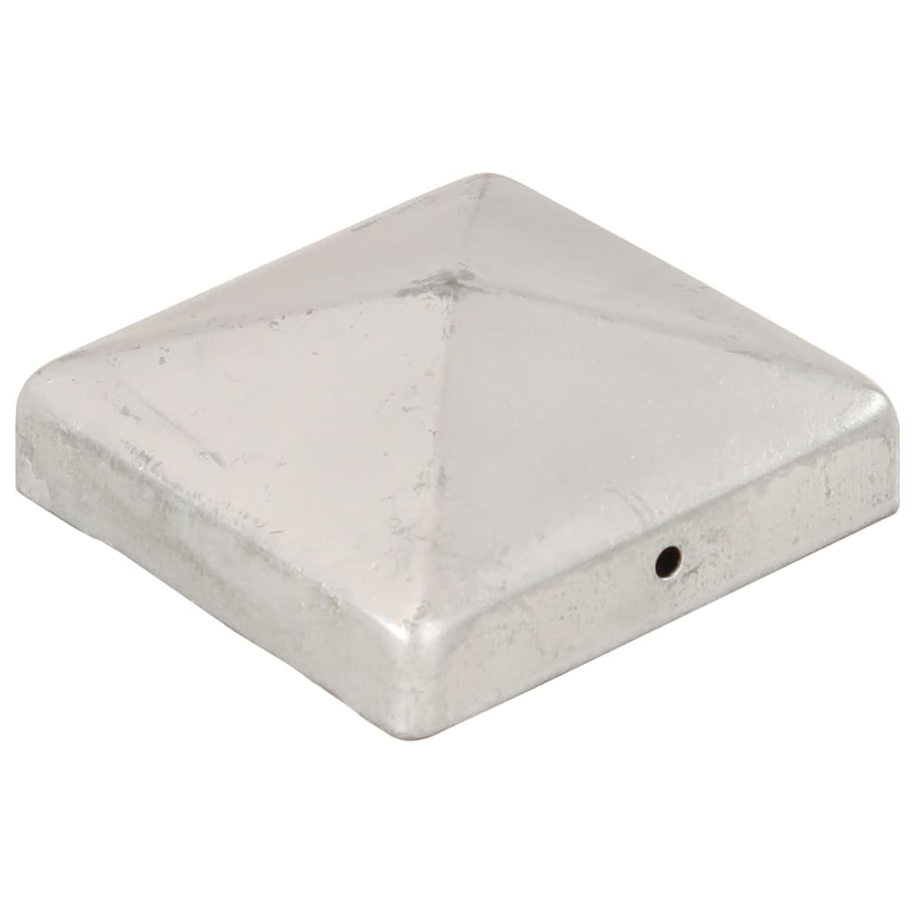 vidaXL Capace stâlpi de gard piramidă 6 buc. metal galvanizat 91x91 mm vidaXL Capace stâlpi de gard piramidă 6 buc. metal galvanizat 91x91 mm