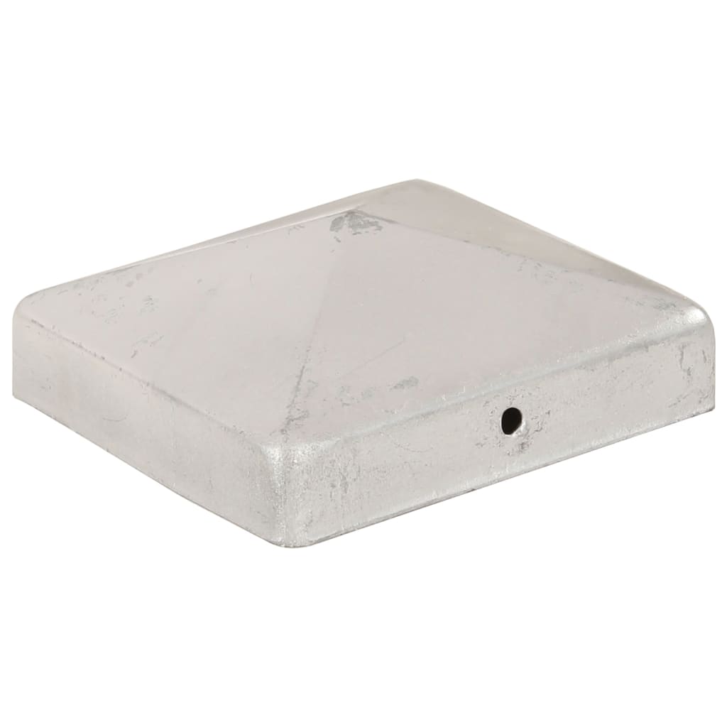 vidaXL Capace stâlpi de gard piramidă 6 buc. metal galvanizat 91x91 mm vidaXL Capace stâlpi de gard piramidă 6 buc. metal galvanizat 91x91 mm