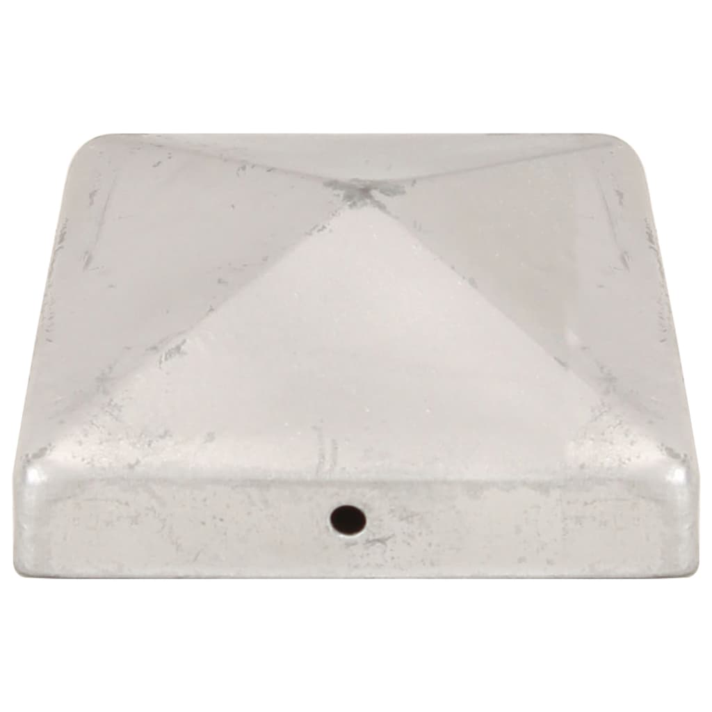 vidaXL Capace stâlpi de gard piramidă 6 buc. metal galvanizat 91x91 mm vidaXL Capace stâlpi de gard piramidă 6 buc. metal galvanizat 91x91 mm