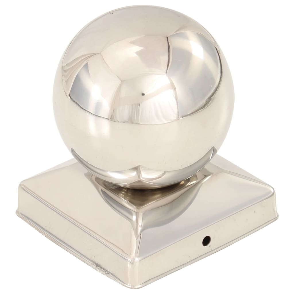 vidaXL Capace stâlpi tip glob, 6 buc., 91 x 91 mm, oțel inoxidabil vidaXL Capace stâlpi tip glob, 6 buc., 91 x 91 mm, oțel inoxidabil