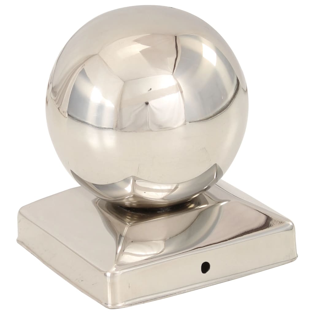 vidaXL Capace stâlpi tip glob, 6 buc., 91 x 91 mm, oțel inoxidabil vidaXL Capace stâlpi tip glob, 6 buc., 91 x 91 mm, oțel inoxidabil
