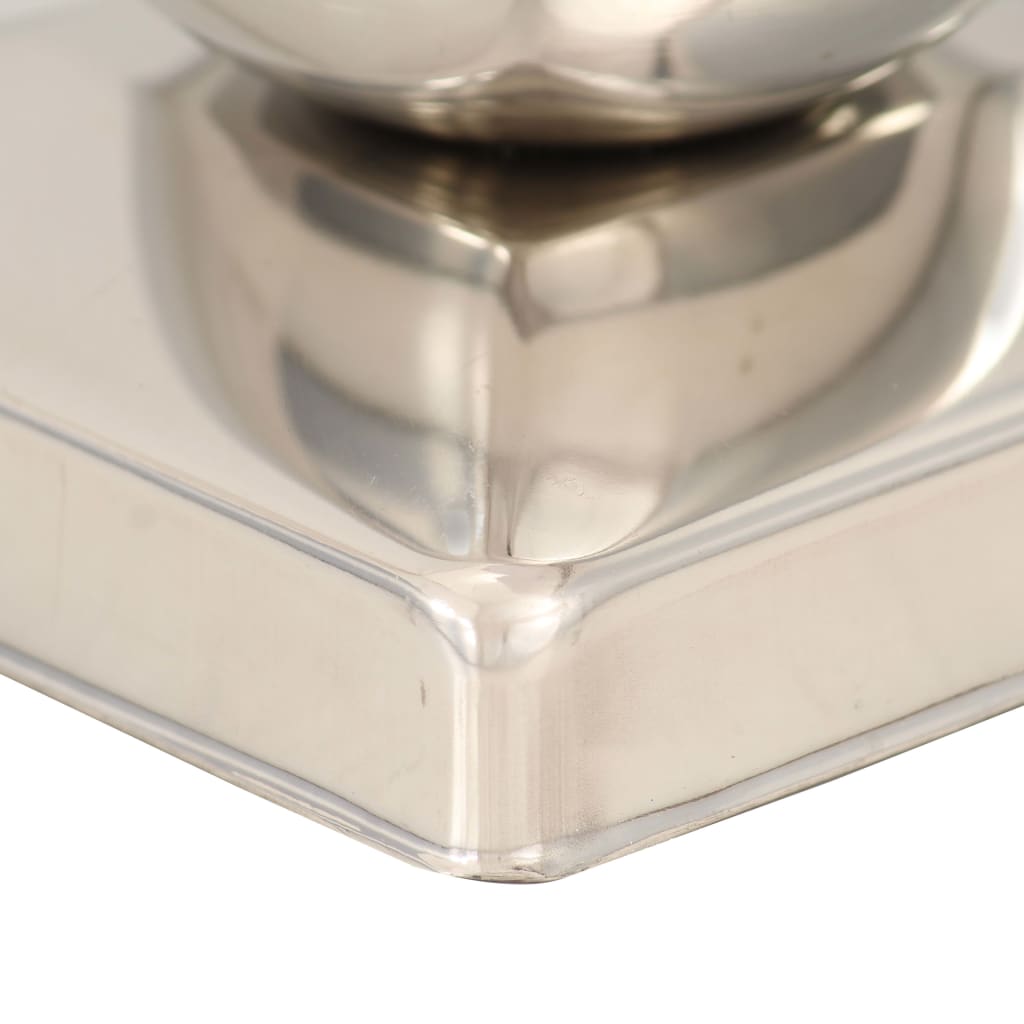 vidaXL Capace stâlpi tip glob, 6 buc., 91 x 91 mm, oțel inoxidabil vidaXL Capace stâlpi tip glob, 6 buc., 91 x 91 mm, oțel inoxidabil