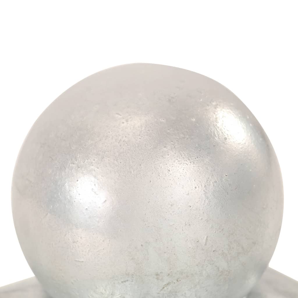 vidaXL Capace stâlpi tip glob, 6 buc., 91 x 91 mm, metal galvanizat vidaXL Capace stâlpi tip glob, 6 buc., 91 x 91 mm, metal galvanizat
