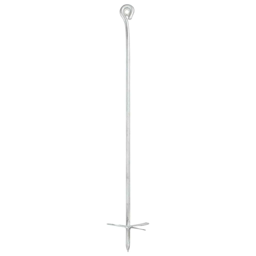 vidaXL Ancore de sol, 4 buc., 10 x 60 cm, metal galvanizat