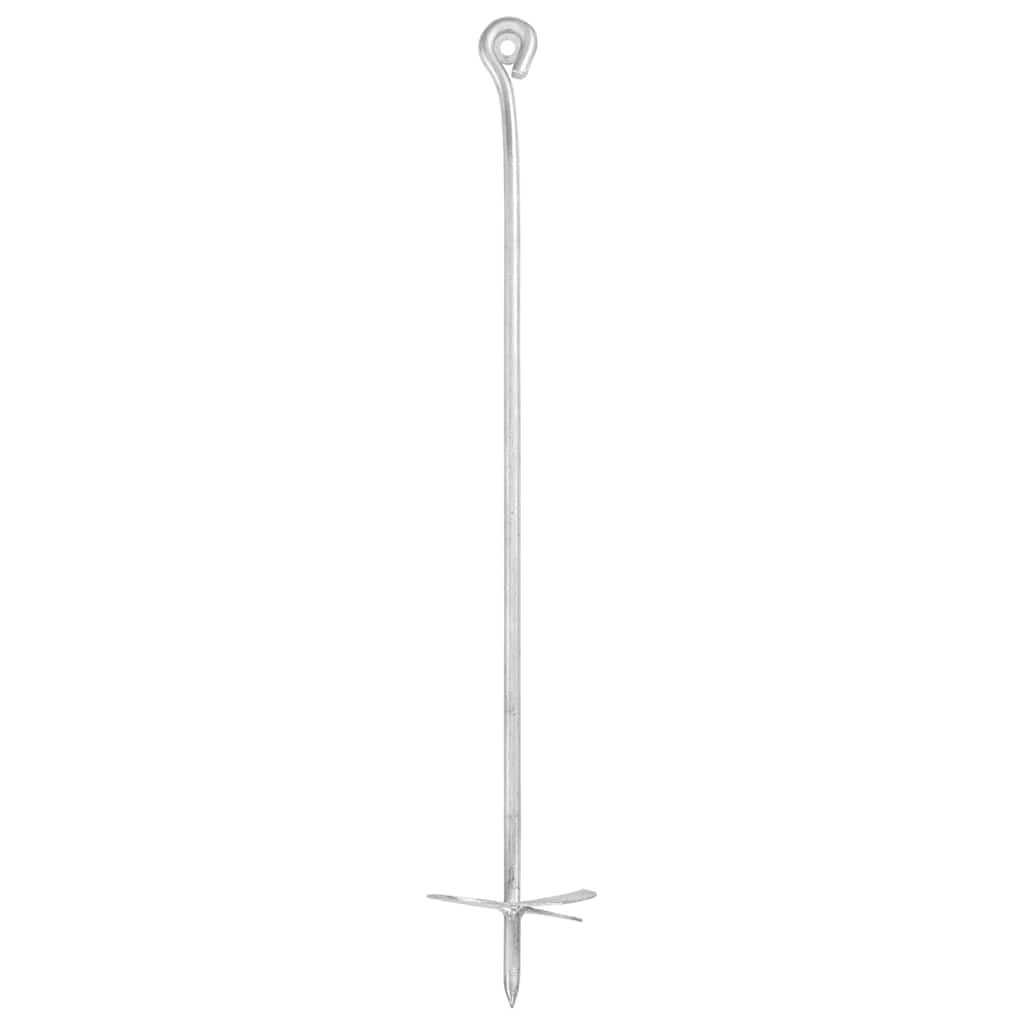 vidaXL Ancore sol, 6 buc., 10 x 60 cm, metal galvanizat