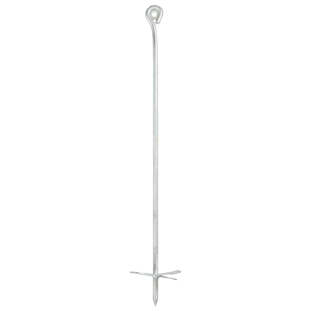 vidaXL Ancore de sol, 10 buc., 10 x 60 cm, metal galvanizat