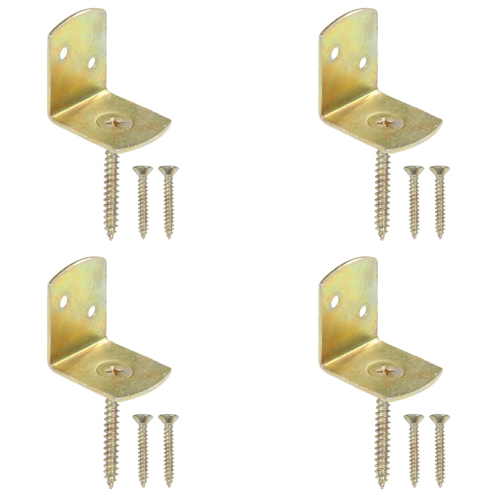 vidaXL Suporturi panou gard, formă L, 4 buc, metal galvanizat