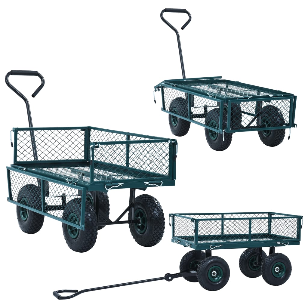vidaXL Cărucior manual de grădină, verde, 250 kg vidaXL Cărucior manual de grădină, verde, 250 kg