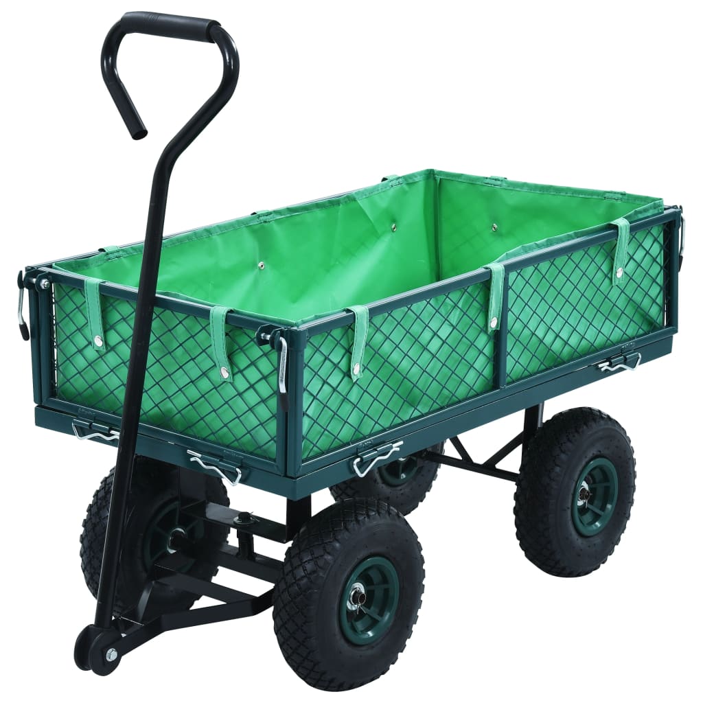 vidaXL Cărucior manual de grădină, verde, 250 kg vidaXL Cărucior manual de grădină, verde, 250 kg