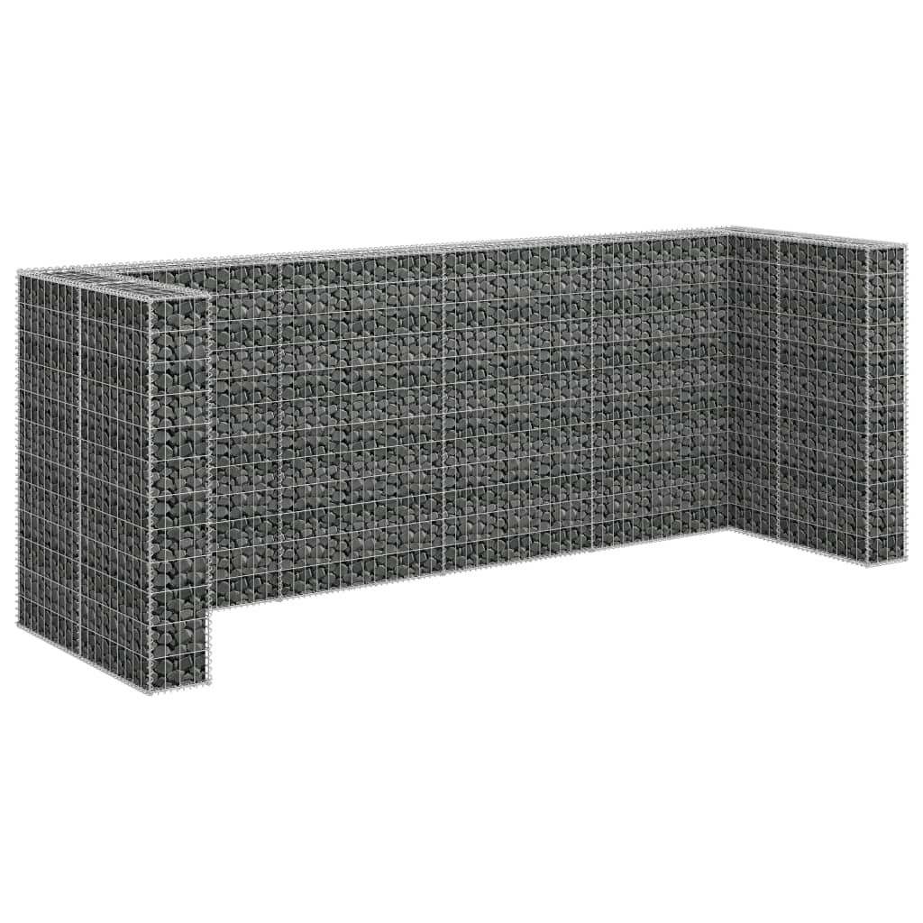 vidaXL Perete gabion pentru pubele, 320x100x120 cm, oțel galvanizat vidaXL Perete gabion pentru pubele, 320x100x120 cm, oțel galvanizat