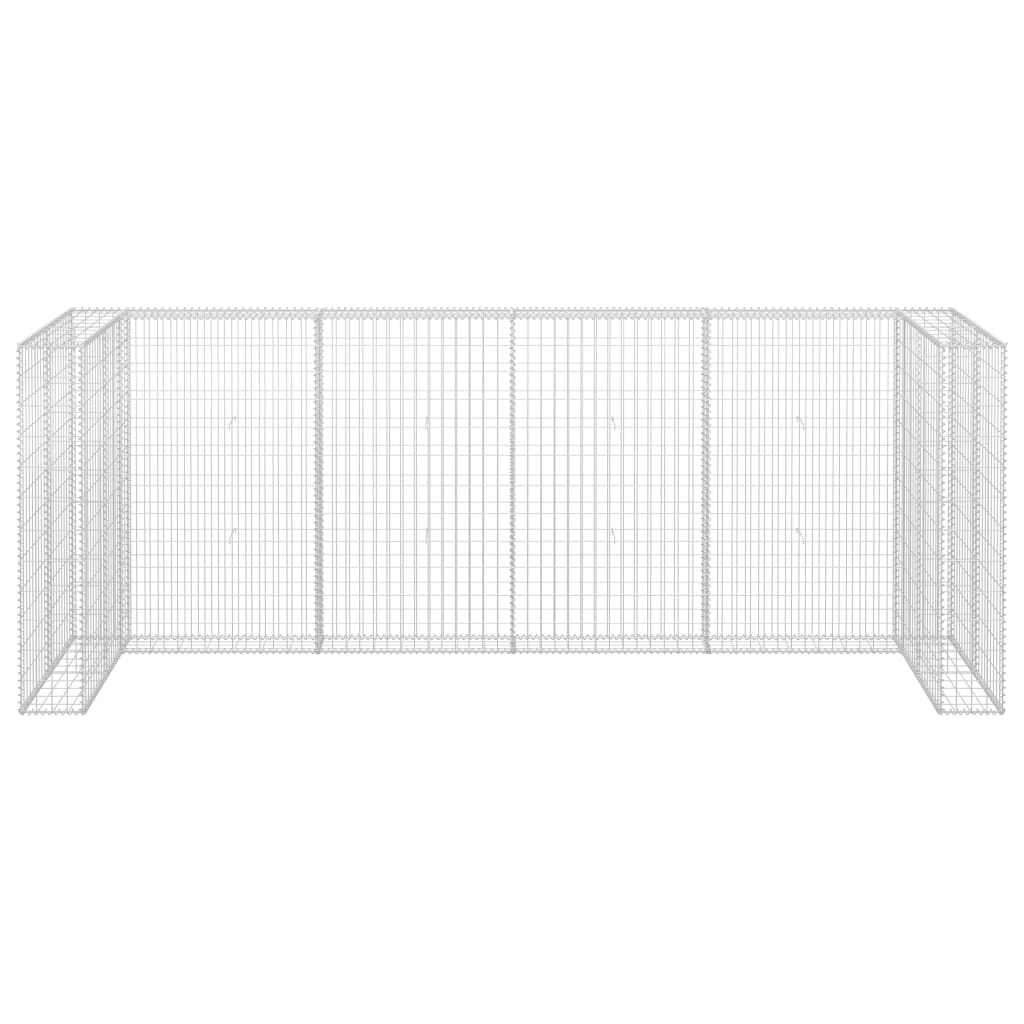 vidaXL Perete gabion pentru pubele, 320x100x120 cm, oțel galvanizat vidaXL Perete gabion pentru pubele, 320x100x120 cm, oțel galvanizat