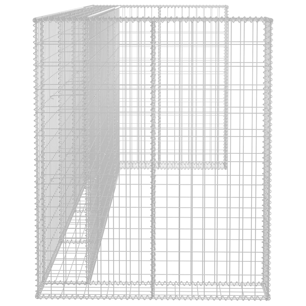vidaXL Perete gabion pentru pubele, 320x100x120 cm, oțel galvanizat vidaXL Perete gabion pentru pubele, 320x100x120 cm, oțel galvanizat