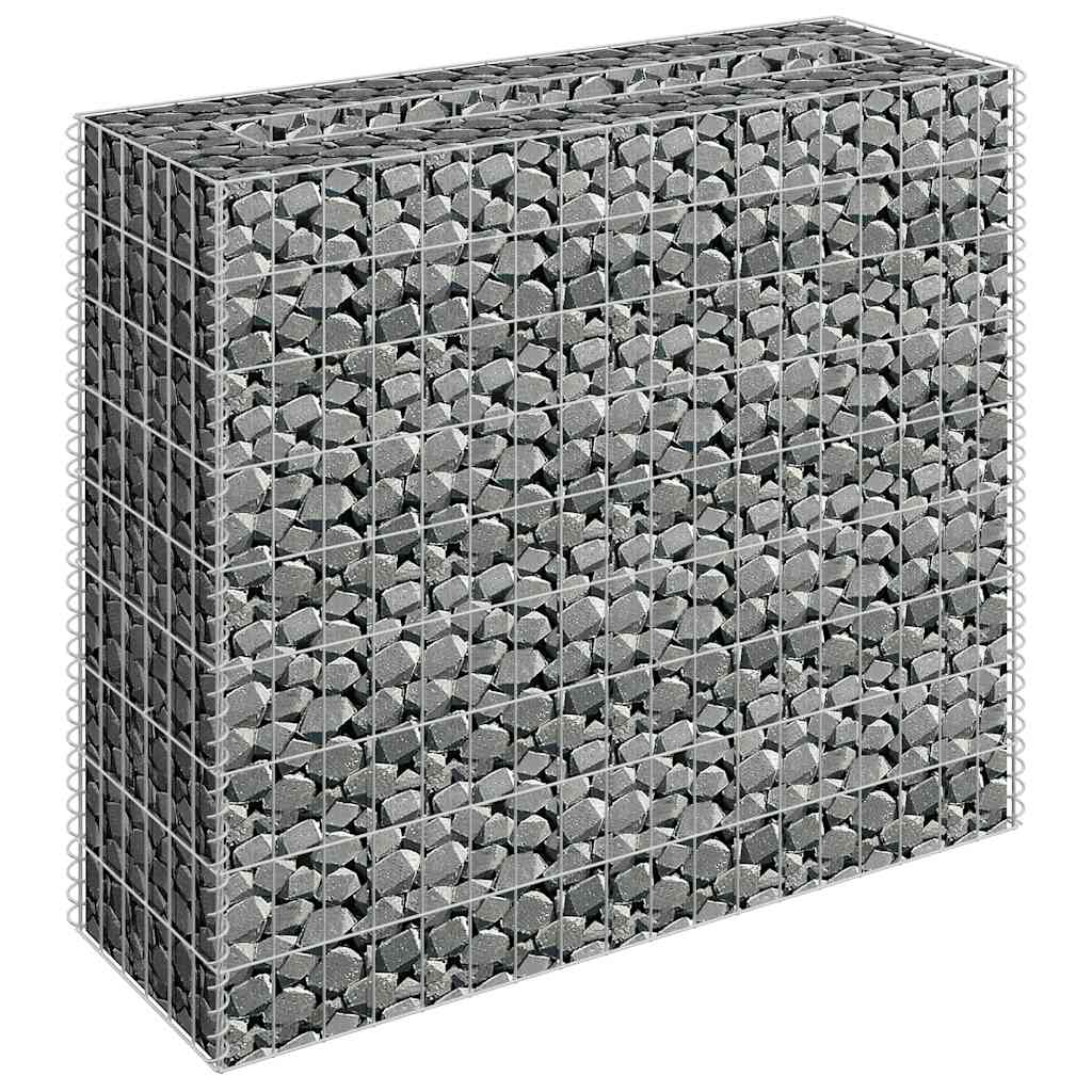 vidaXL Strat înălțat gabion, 90 x 30 x 90 cm, oțel galvanizat