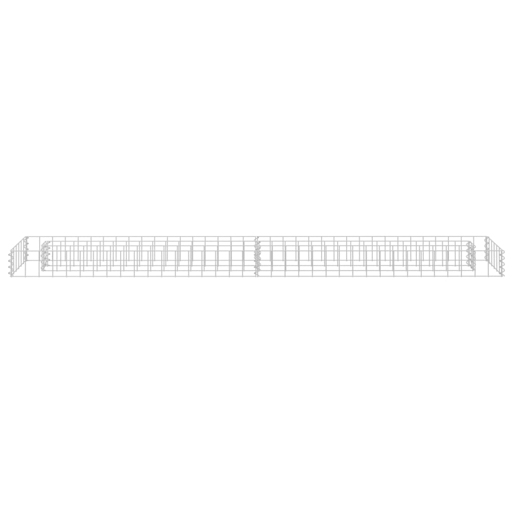 vidaXL Strat înălțat gabion, 180x30x10 cm, oțel galvanizat