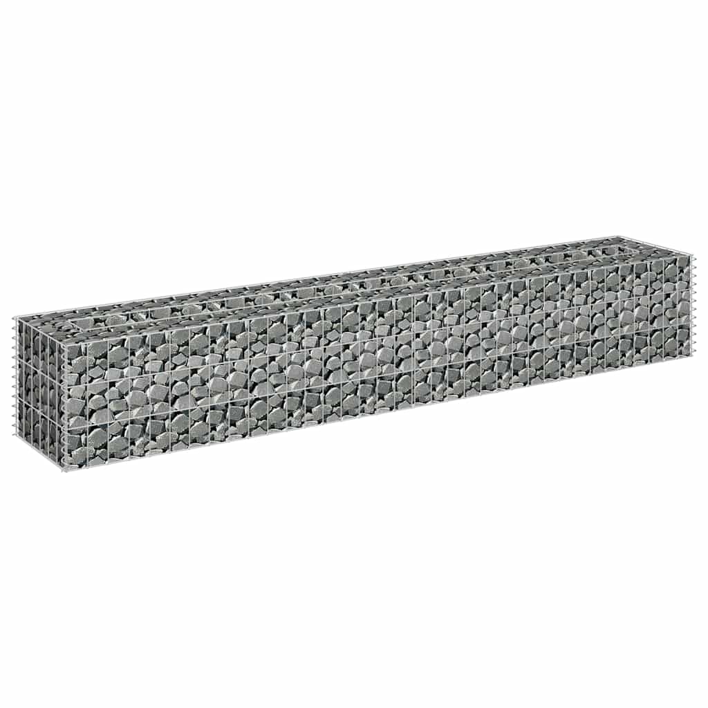 vidaXL Strat înălțat gabion, 180 x 30 x 30 cm, oțel galvanizat