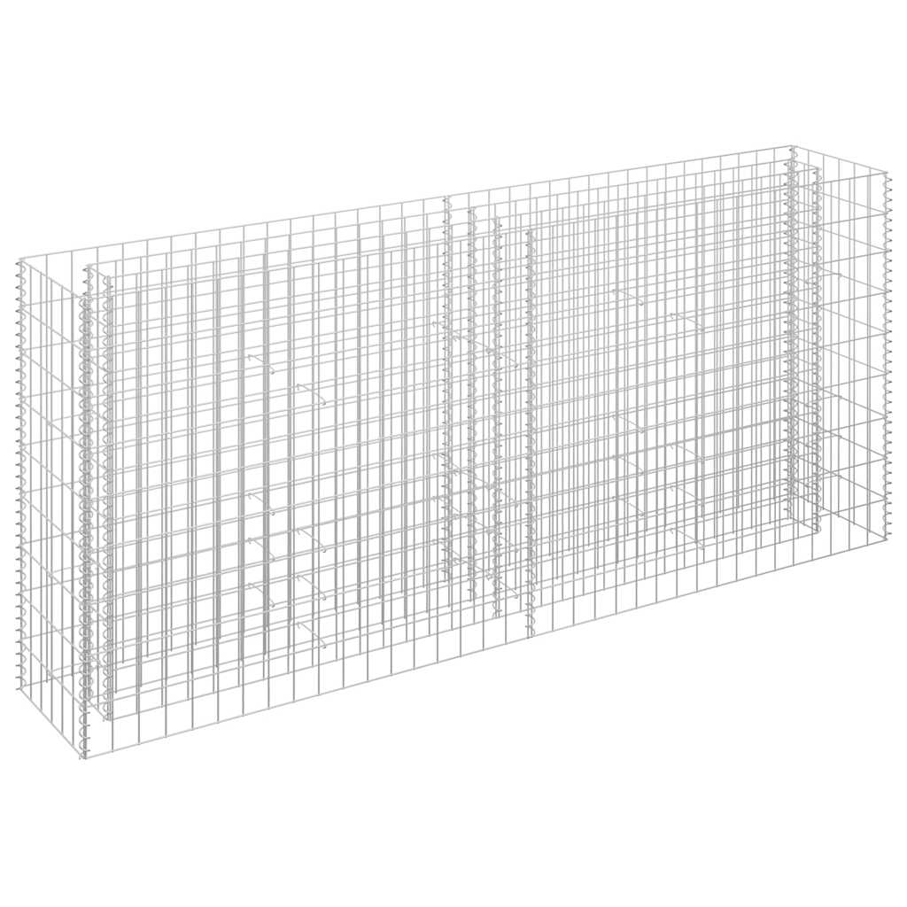 vidaXL Strat înălțat gabion, 180 x 30 x 90 cm, oțel galvanizat
