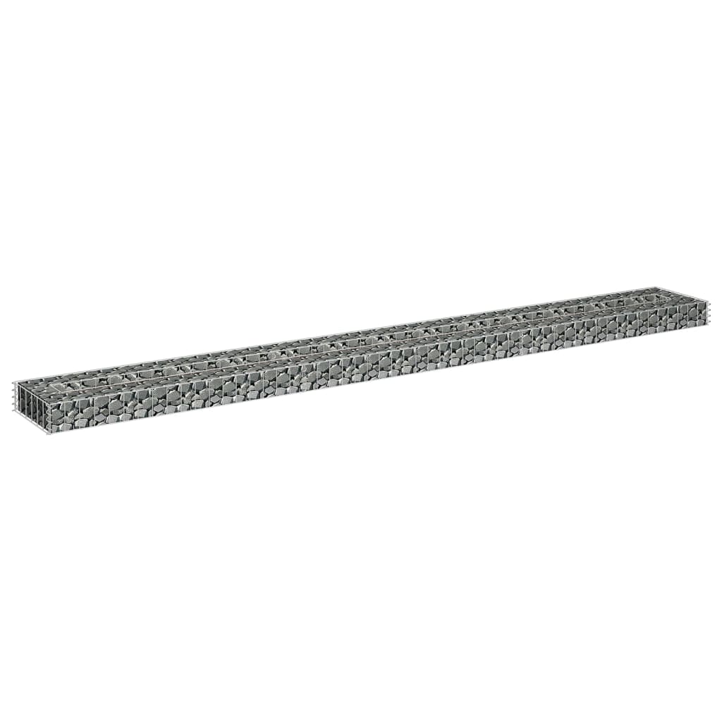 vidaXL Strat înălțat gabion, 270x30x10 cm, oțel galvanizat