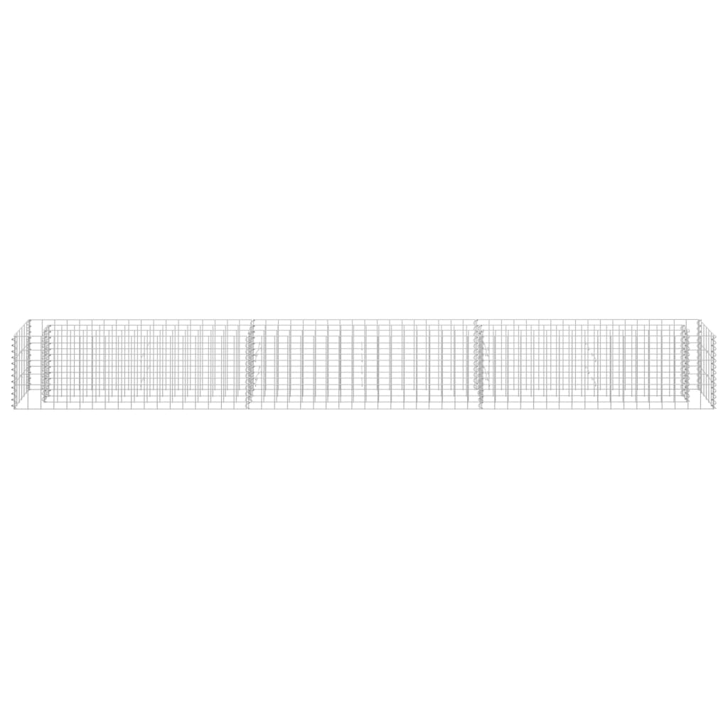 vidaXL Strat înălțat gabion, 270 x 30 x 30 cm, oțel galvanizat