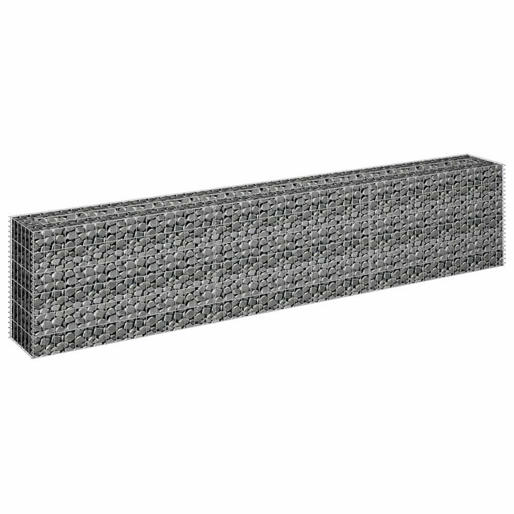vidaXL Strat înălțat gabion, 270 x 30 x 60 cm, oțel galvanizat