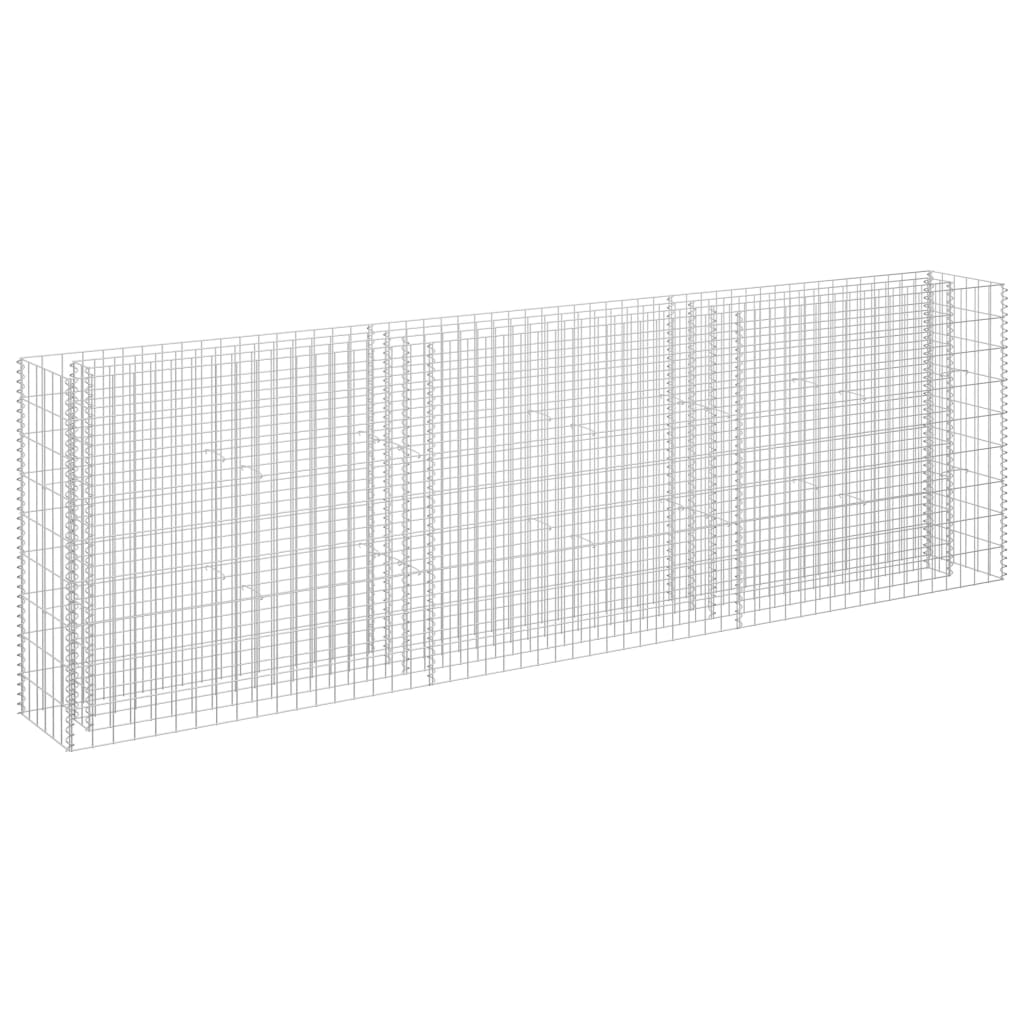 vidaXL Strat înălțat gabion, 270 x 30 x 90 cm, oțel galvanizat