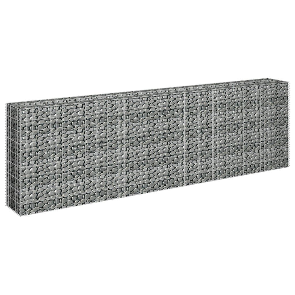 vidaXL Strat înălțat gabion, 270 x 30 x 90 cm, oțel galvanizat