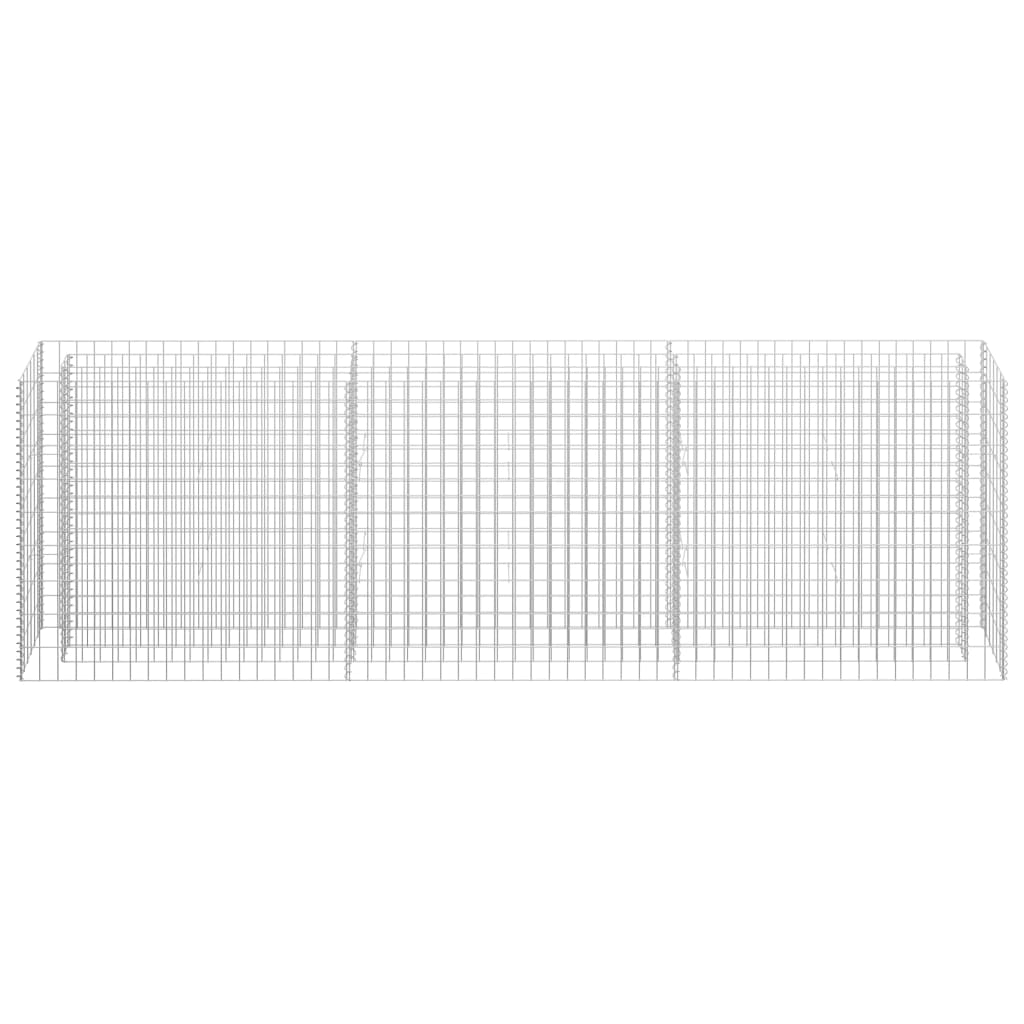 vidaXL Strat înălțat gabion, 270 x 30 x 90 cm, oțel galvanizat