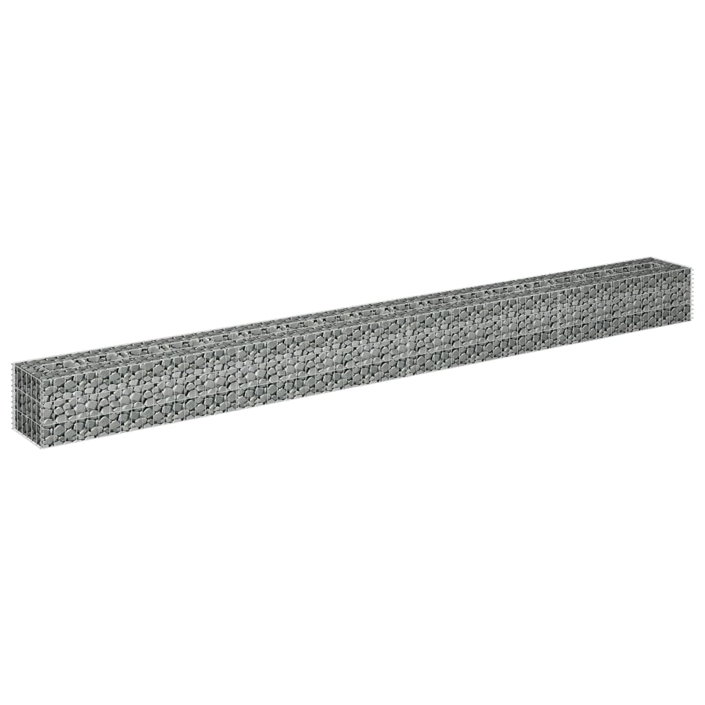 vidaXL Strat înălțat gabion, 360 x 30 x 30 cm, oțel inoxidabil