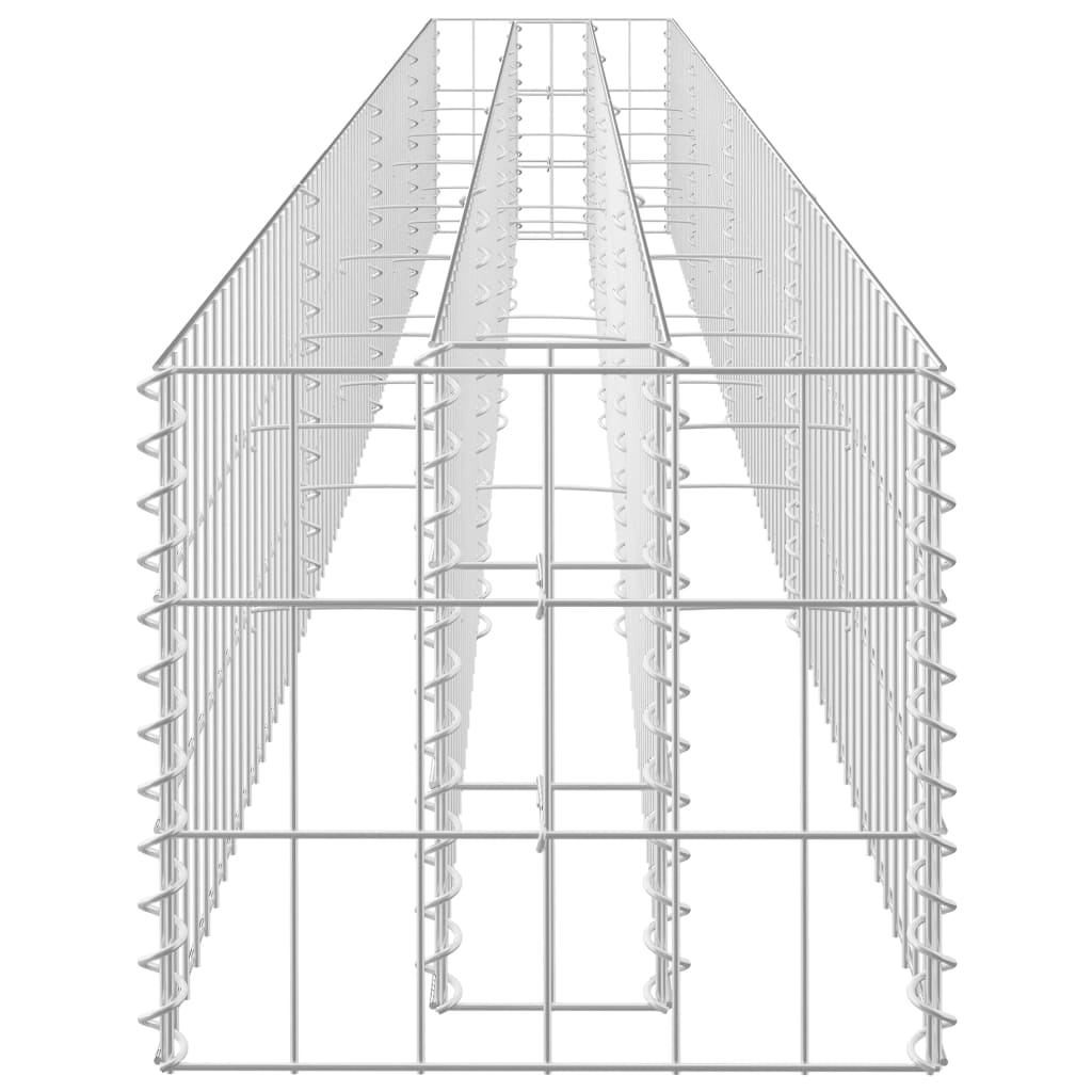 vidaXL Strat înălțat gabion, 360 x 30 x 30 cm, oțel inoxidabil