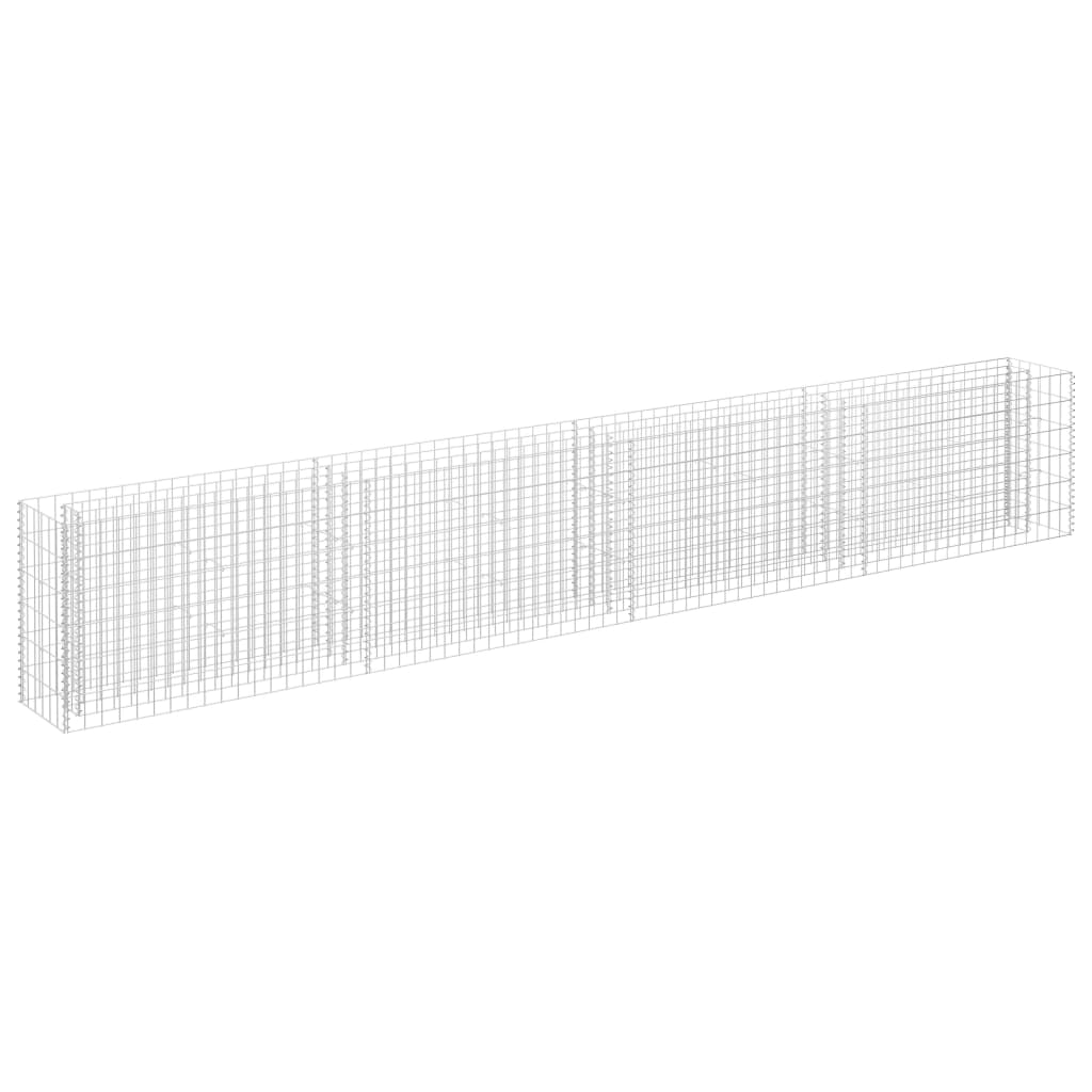 vidaXL Strat înălțat gabion, 360 x 30 x 60 cm, oțel inoxidabil