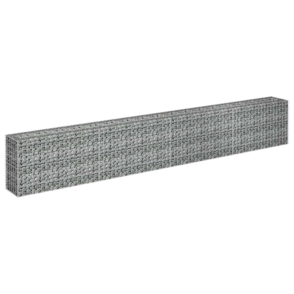 vidaXL Strat înălțat gabion, 360 x 30 x 60 cm, oțel inoxidabil