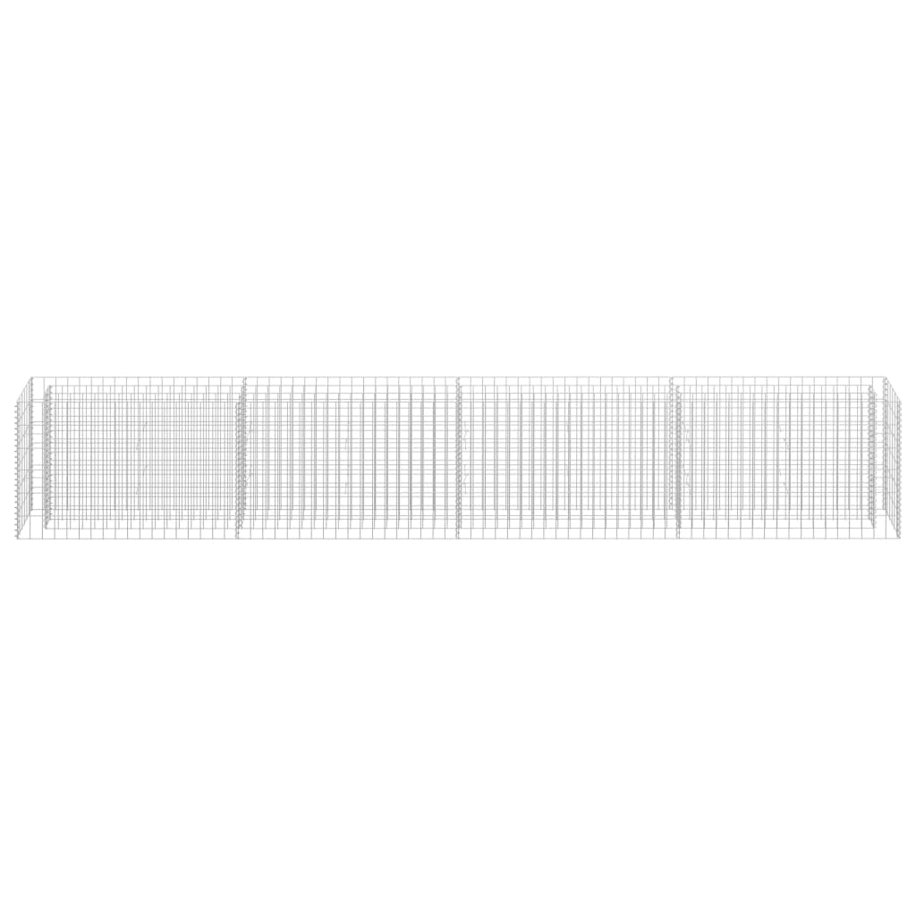 vidaXL Strat înălțat gabion, 360 x 30 x 60 cm, oțel inoxidabil