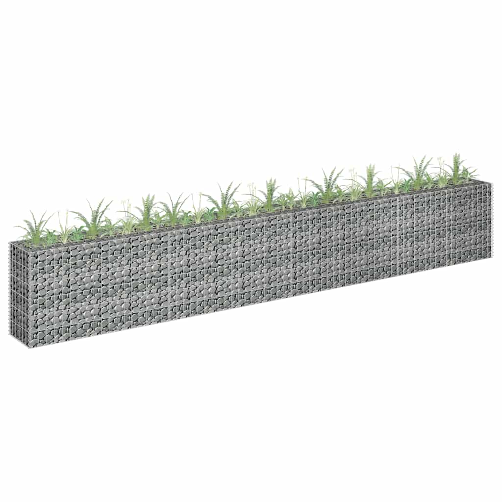 vidaXL Strat înălțat gabion, 360 x 30 x 60 cm, oțel inoxidabil